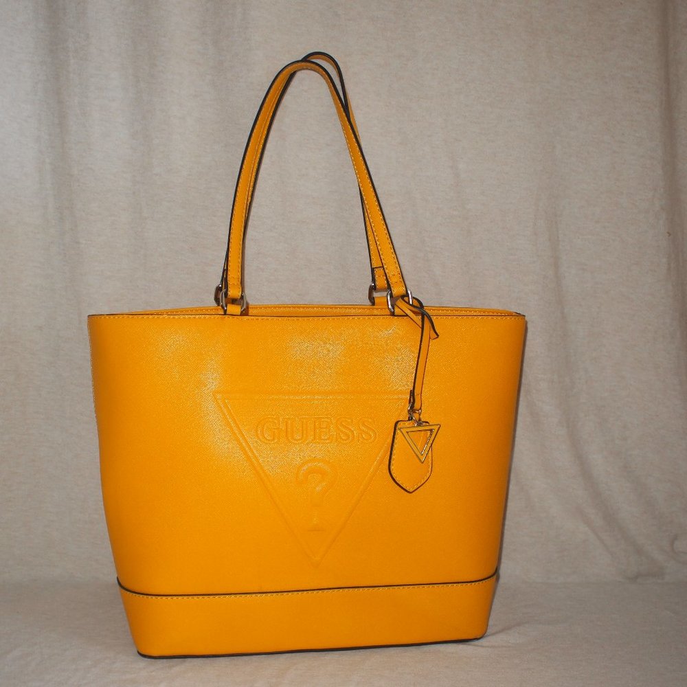 Yellow Guess Shoulder Bag